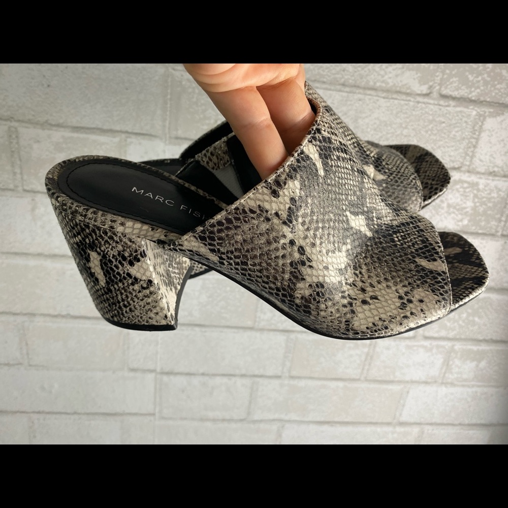 Marc Fisher Snake Print Mule